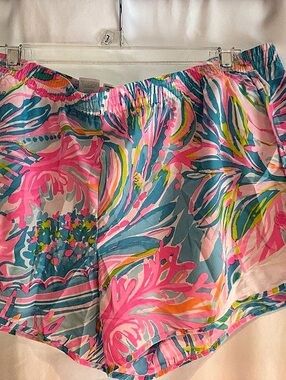 Lilly Pulitzer Luxletic Run Around Shorts Pink & Blue